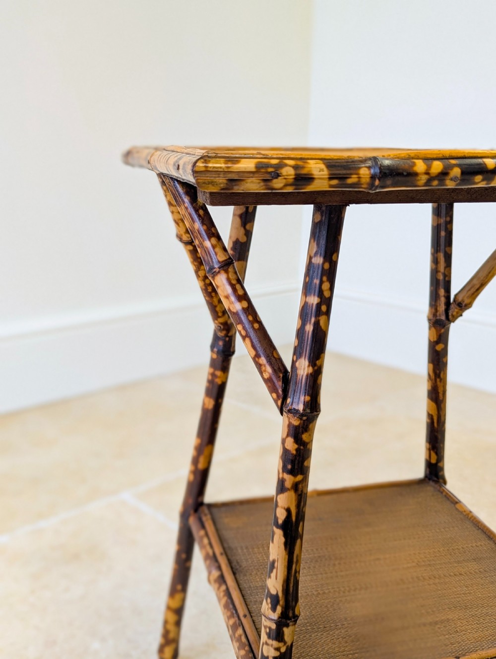 Antique Victorian Bamboo Occasional Table c.1890 View XI