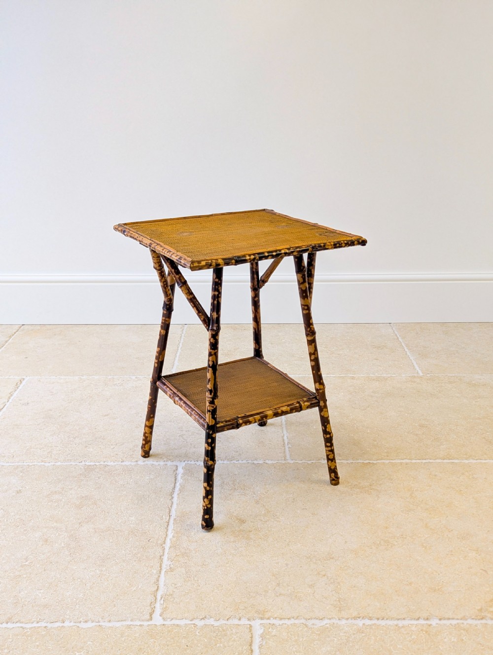 Antique Victorian Bamboo Occasional Table c.1890 View XII