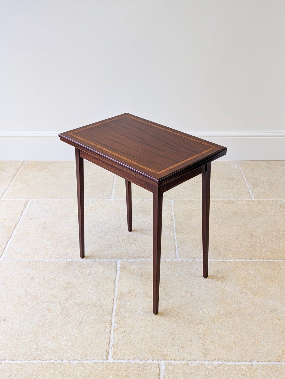Antique Edwardian Mahogany Fold-Over Card Table c.1910