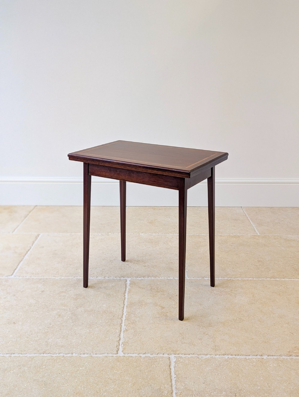 Antique Edwardian Mahogany Fold-Over Card Table c.1910 View V