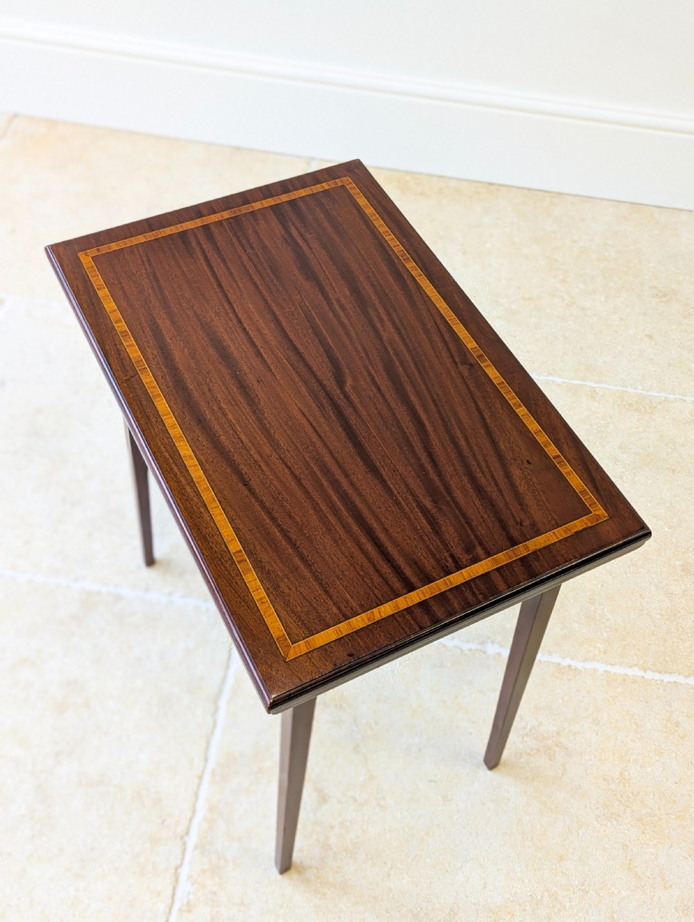 Antique Edwardian Mahogany Fold-Over Card Table c.1910 View VI