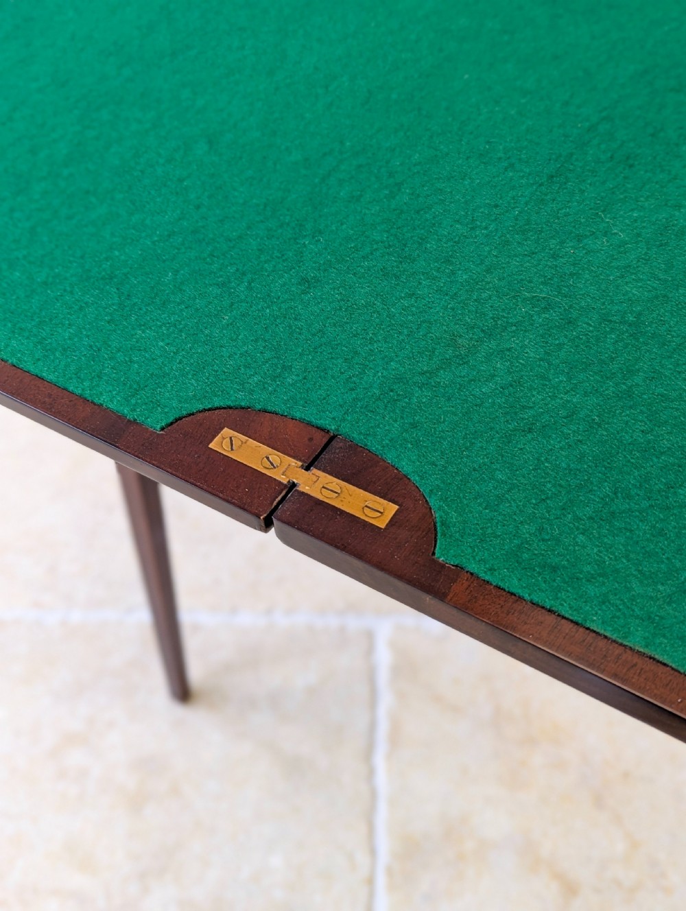 Antique Edwardian Mahogany Fold-Over Card Table c.1910 View XII