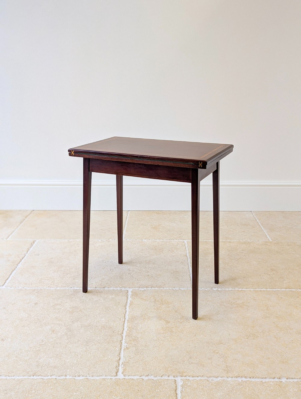 Antique Edwardian Mahogany Fold-Over Card Table c.1910 View XIII