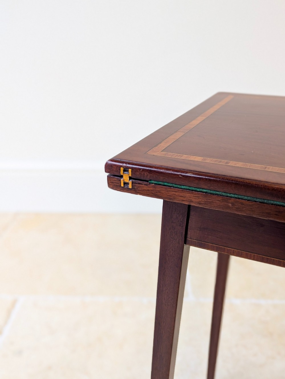 Antique Edwardian Mahogany Fold-Over Card Table c.1910 View XX
