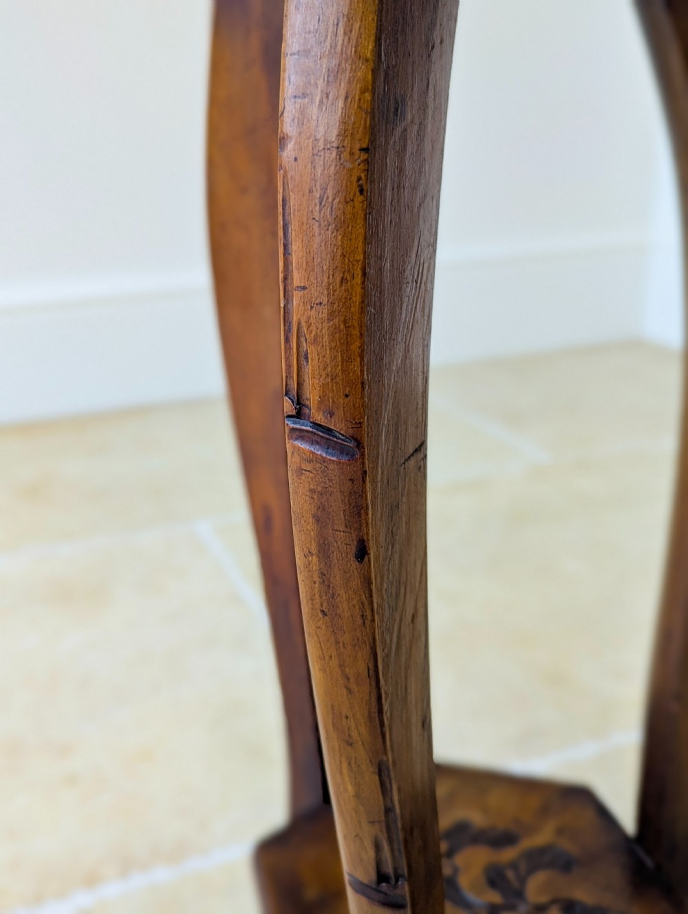Antique Edwardian Walnut Tripod Plant Stand c.1910 View VIII