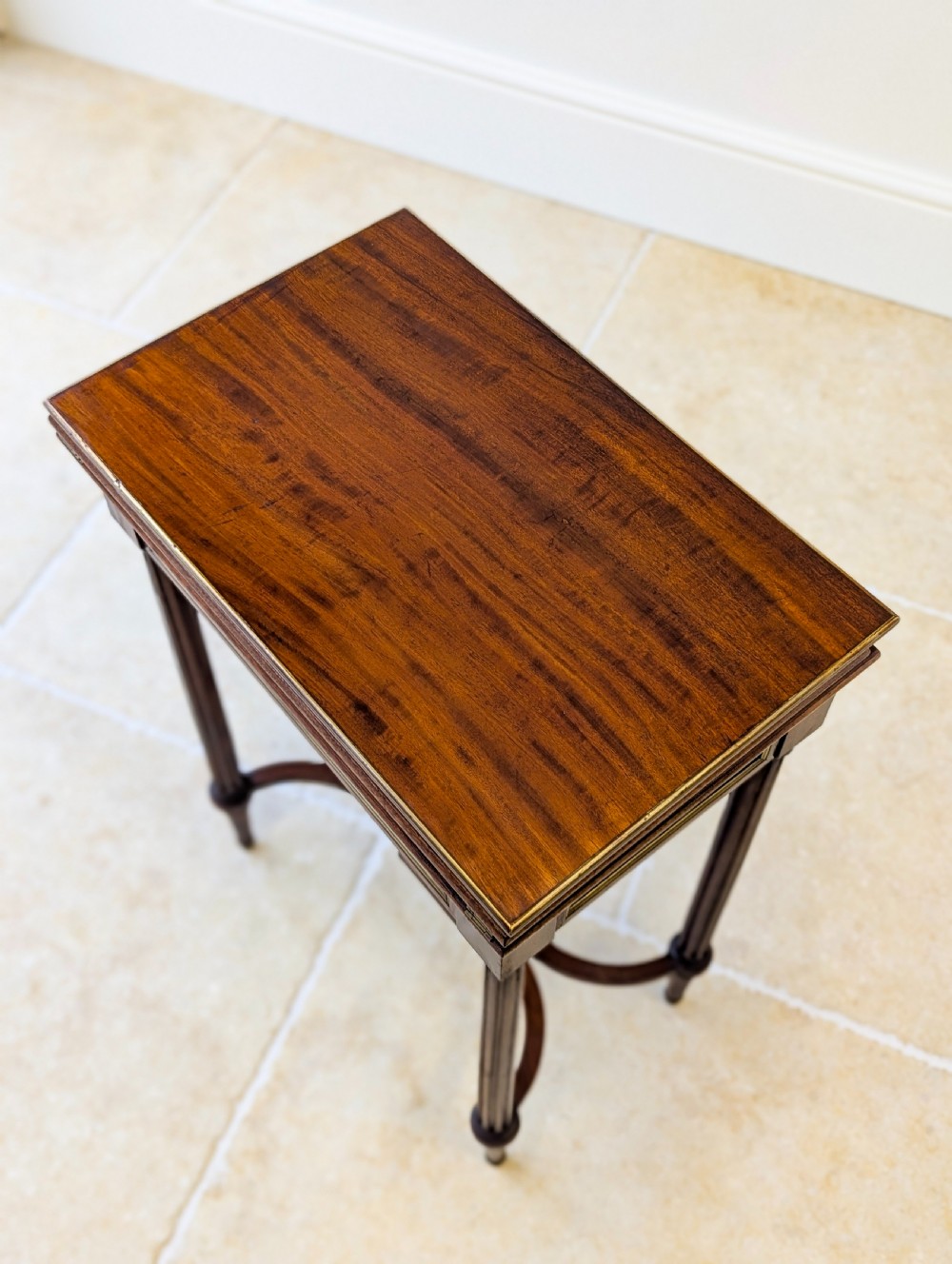 Antique Victorian Mahogany Triple-Top Folding Card Table c.1880 View III