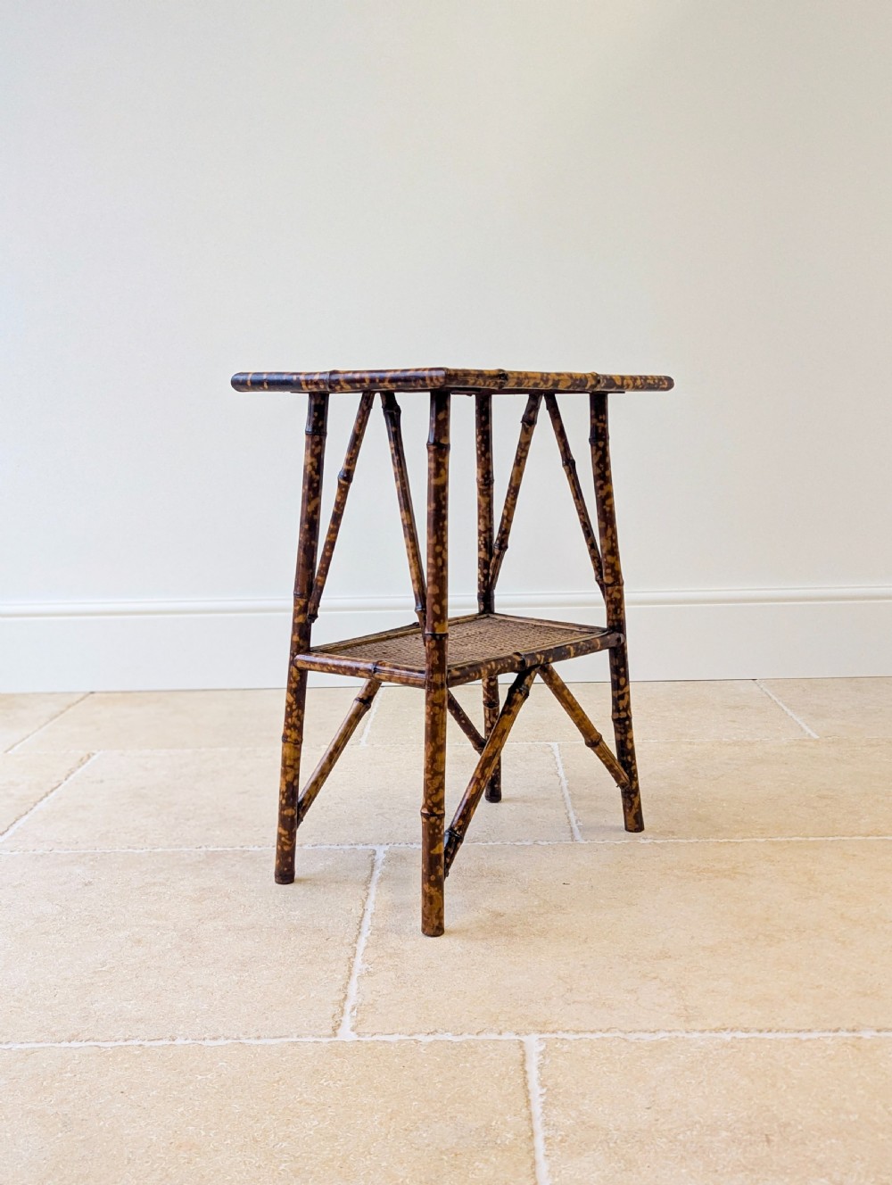 Antique Victorian Bamboo Occasional Table c.1890 View II