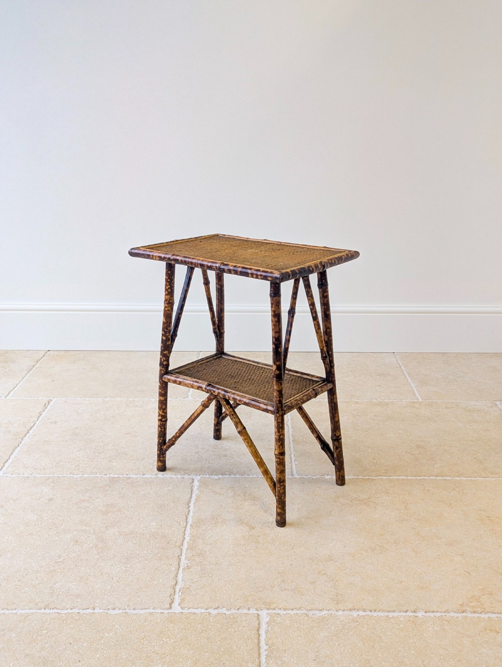 Antique Victorian Bamboo Occasional Table c.1890 View V