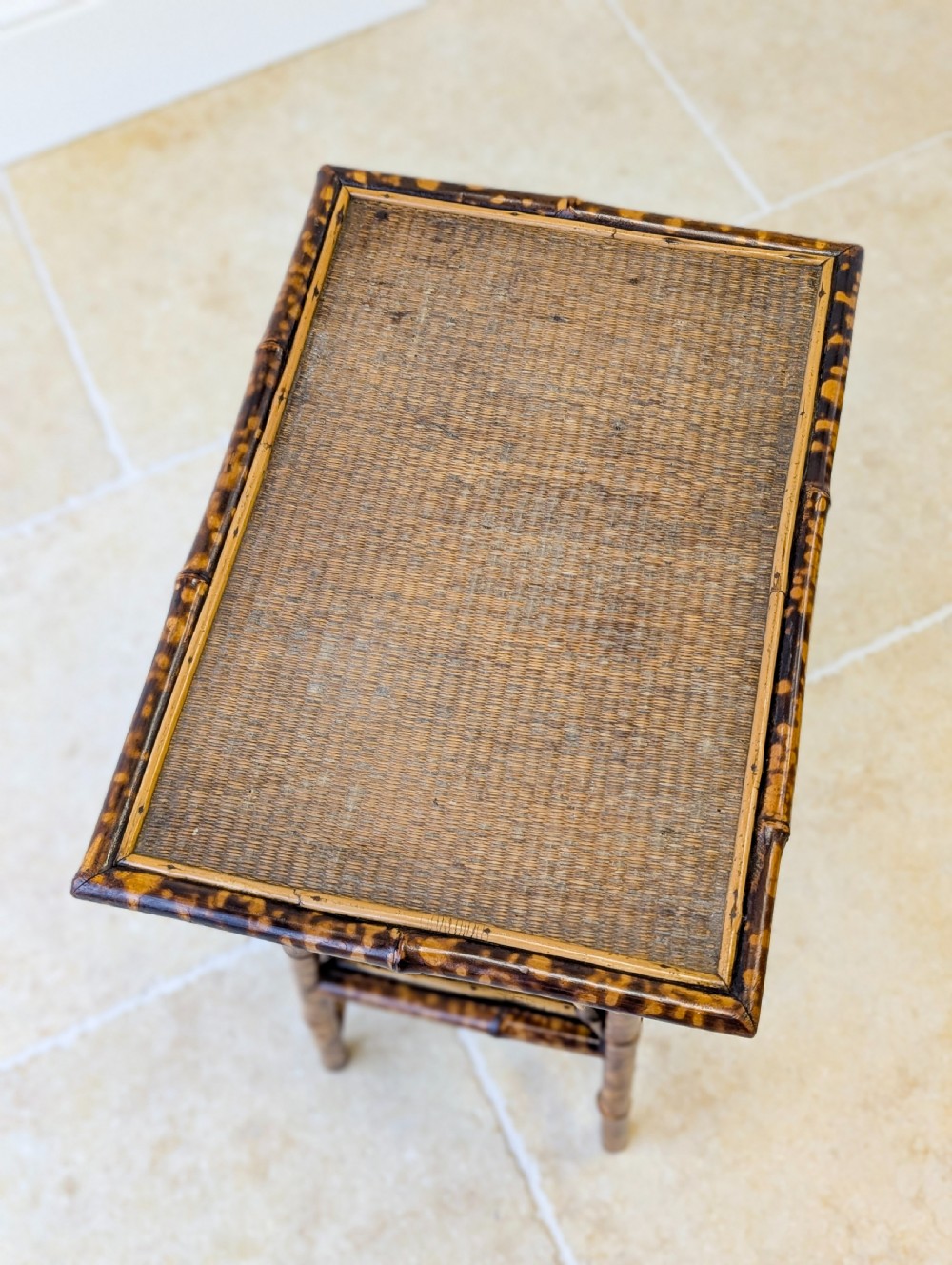 Antique Victorian Bamboo Occasional Table c.1890 View XI