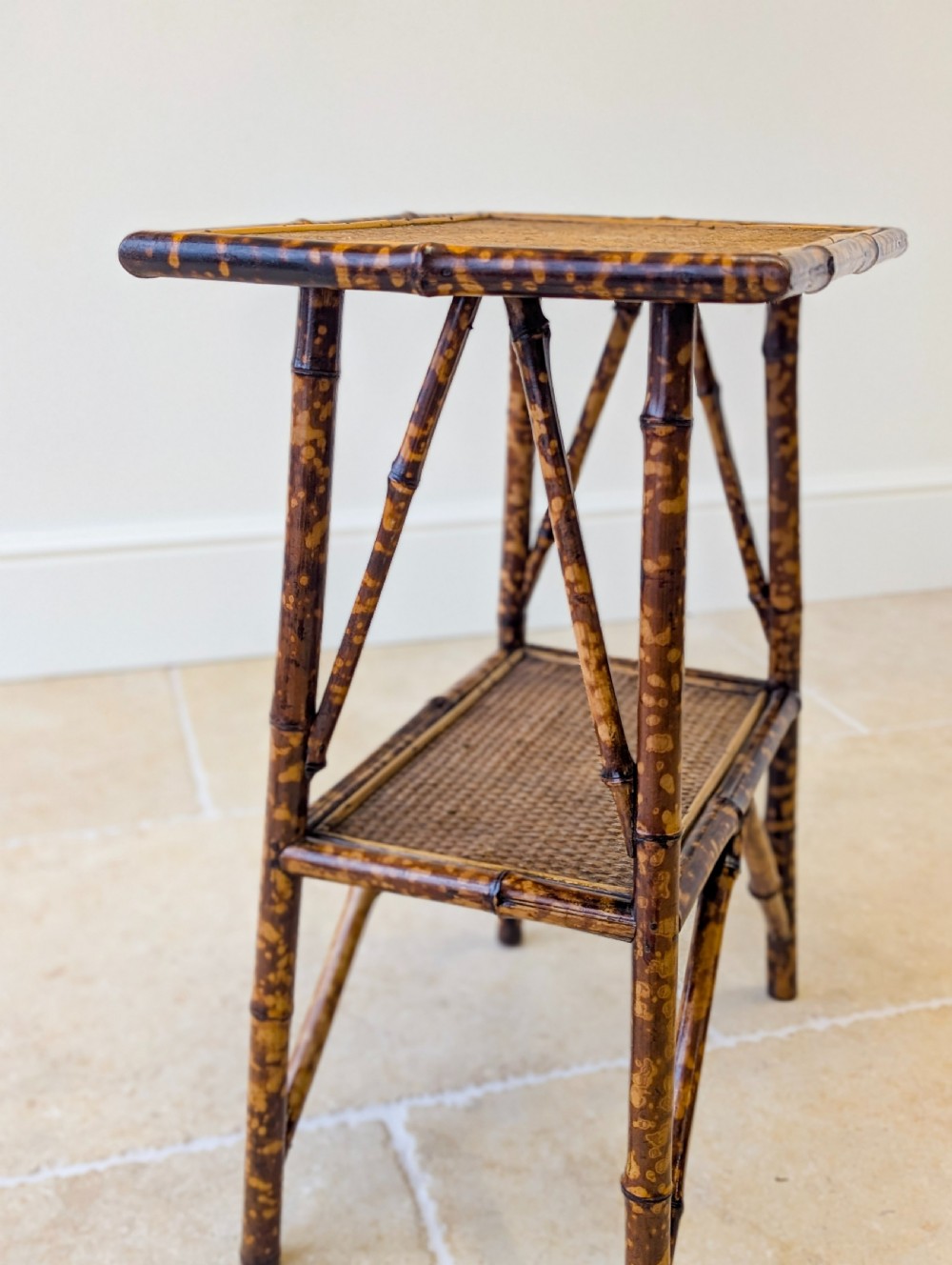 Antique Victorian Bamboo Occasional Table c.1890 View XV