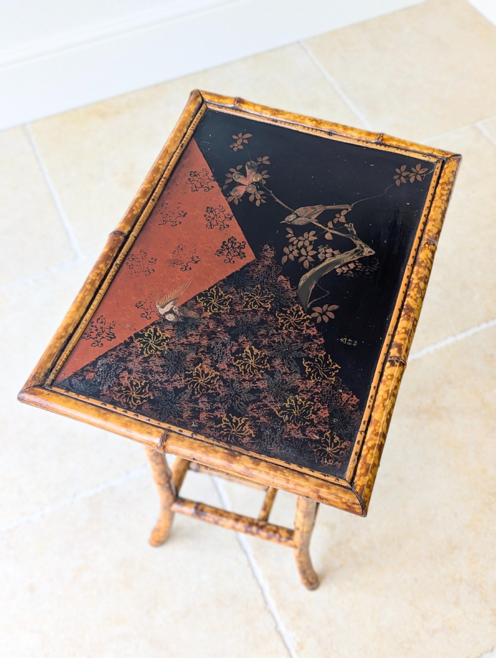 Antique Victorian Bamboo Occasional Table c.1890 View II