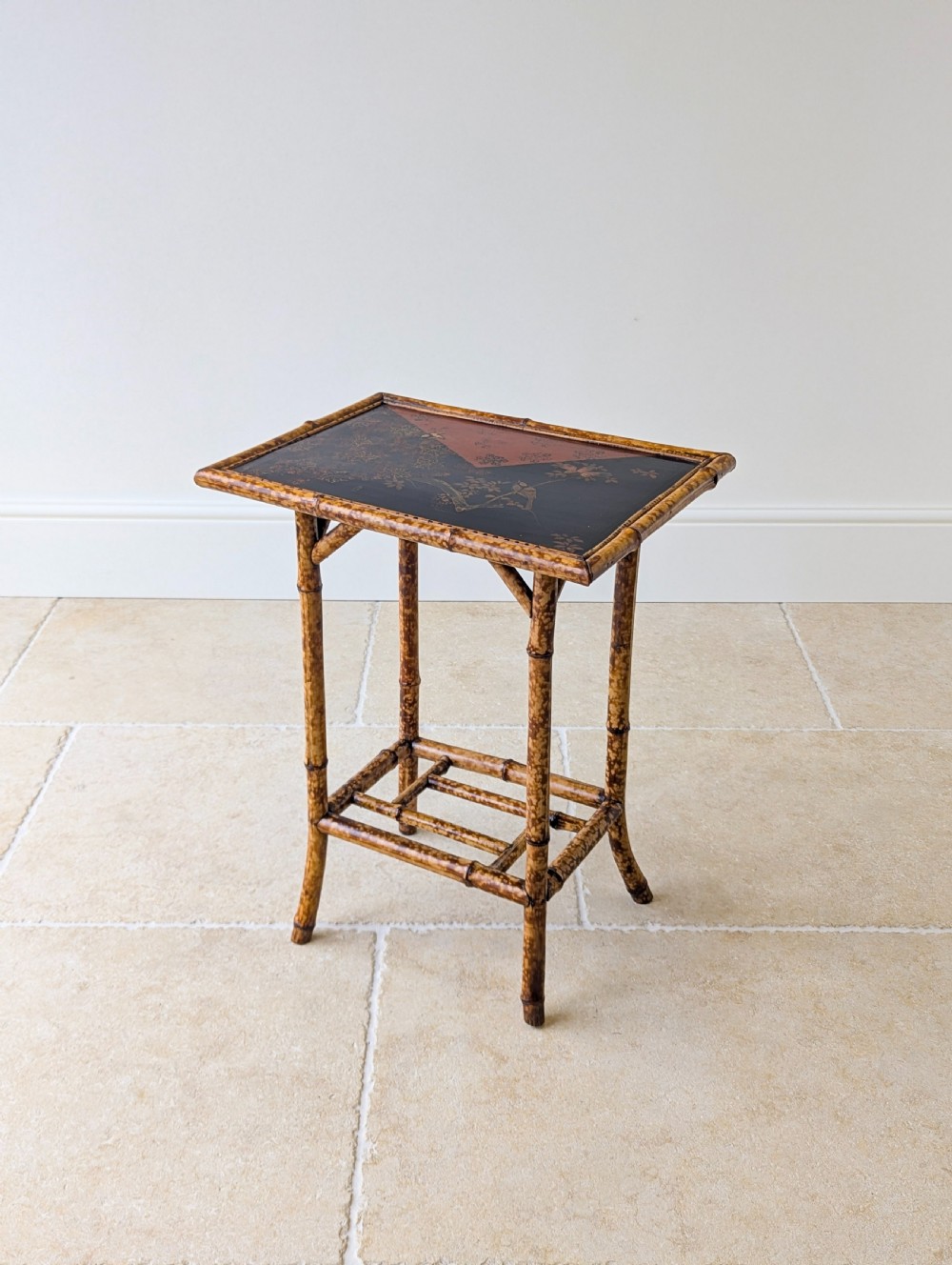 Antique Victorian Bamboo Occasional Table c.1890 View IV