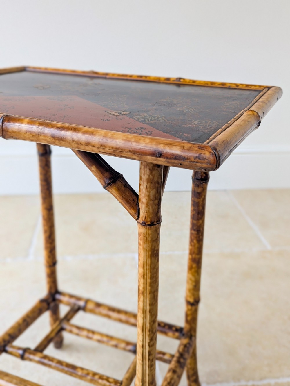 Antique Victorian Bamboo Occasional Table c.1890 View VII