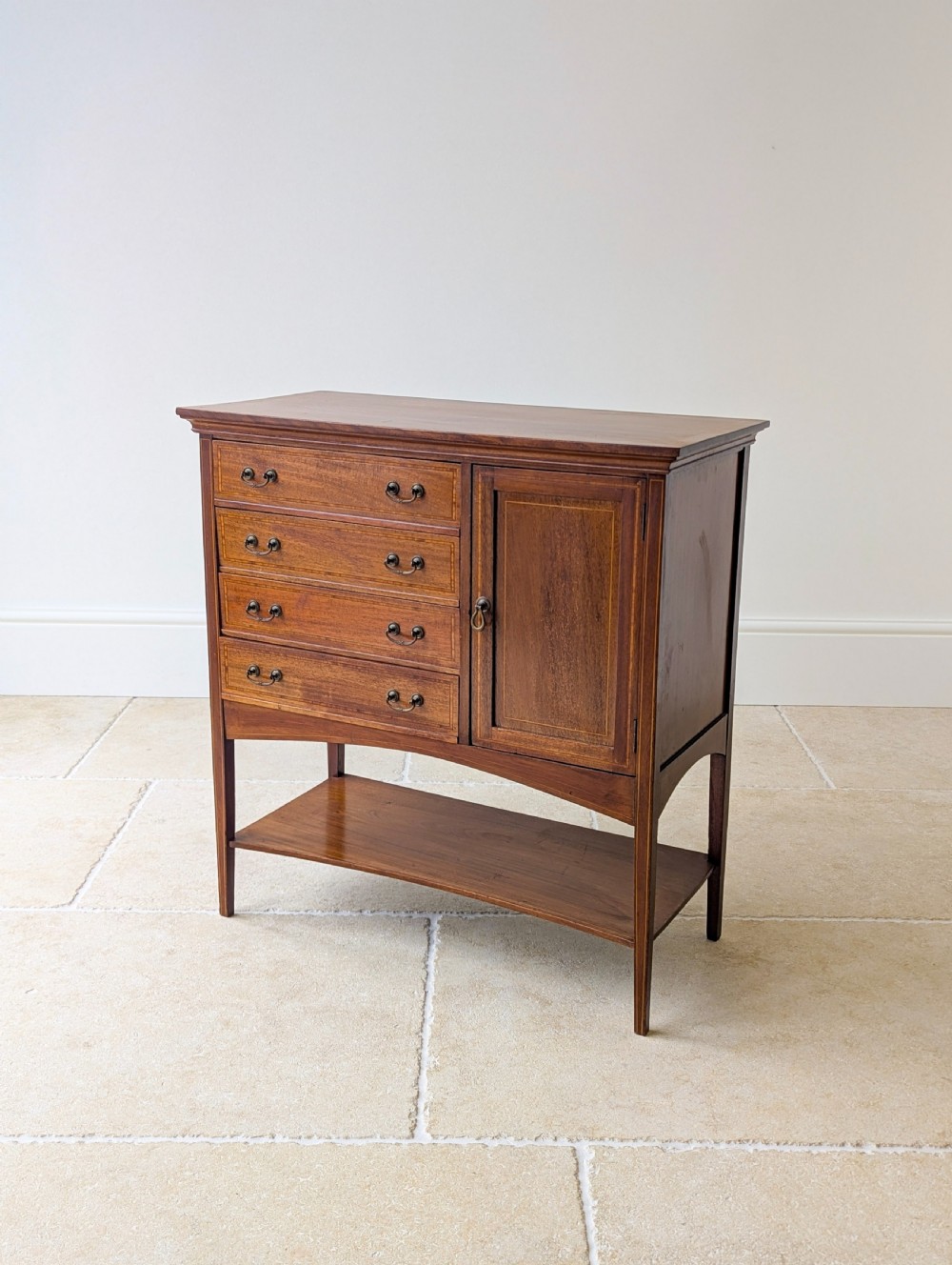 Antique Edwardian Mahogany Music Cabinet c.1910 View VI