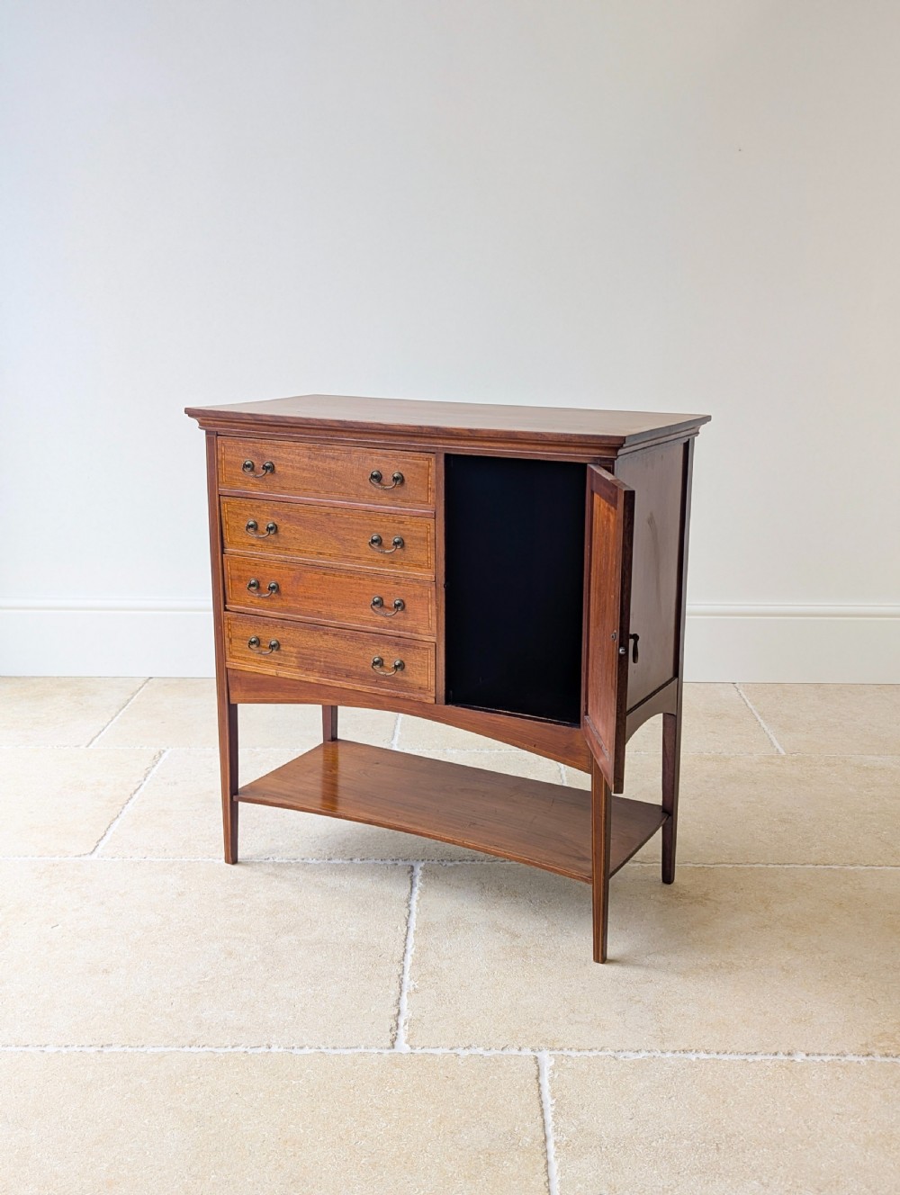 Antique Edwardian Mahogany Music Cabinet c.1910 View VIII