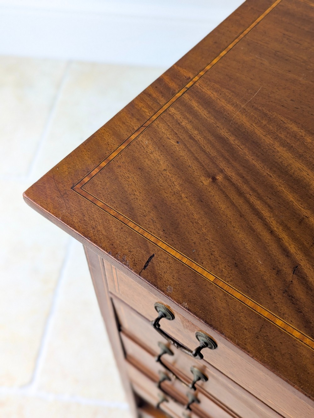 Antique Edwardian Mahogany Music Cabinet c.1910 View IX