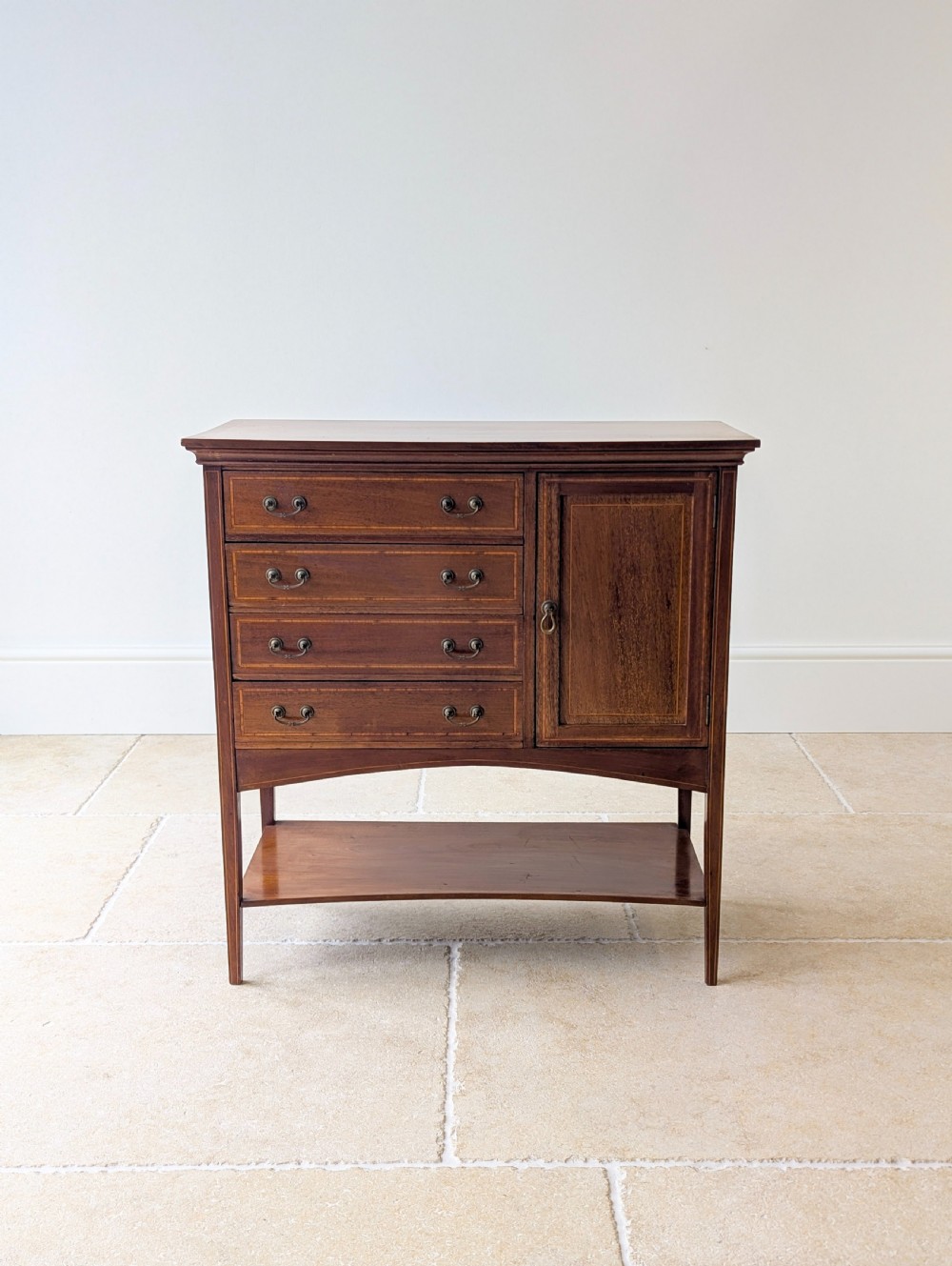 Antique Edwardian Mahogany Music Cabinet c.1910 View X