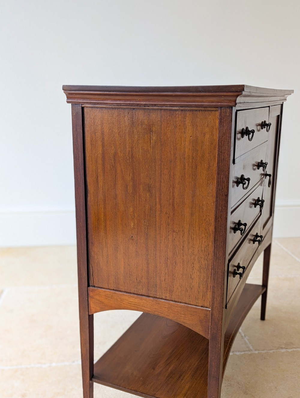 Antique Edwardian Mahogany Music Cabinet c.1910 View XIV