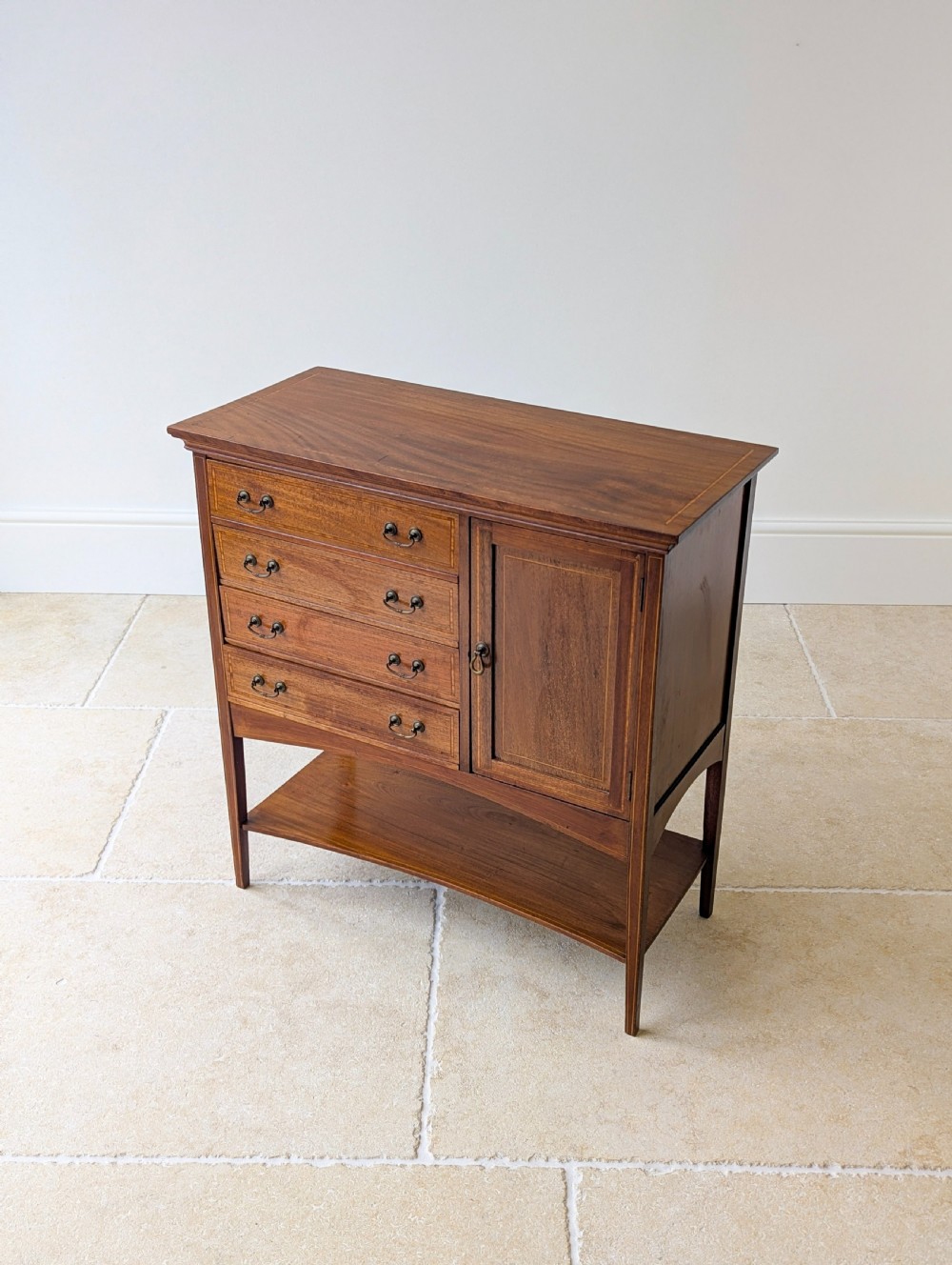 Antique Edwardian Mahogany Music Cabinet c.1910 View XVI