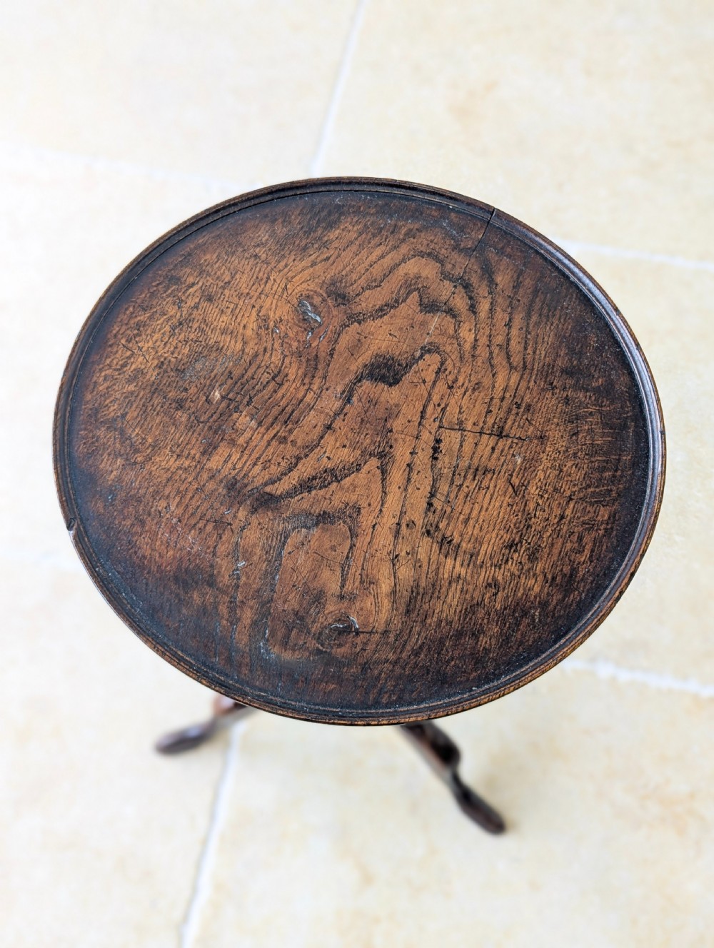 Antique Georgian Mahogany Tripod Wine Table c.1800 View IV