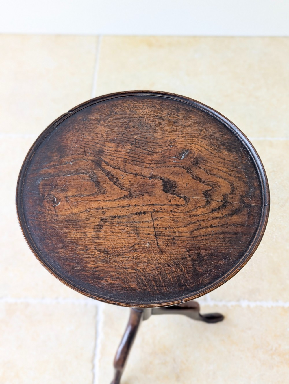 Antique Georgian Mahogany Tripod Wine Table c.1800 View X
