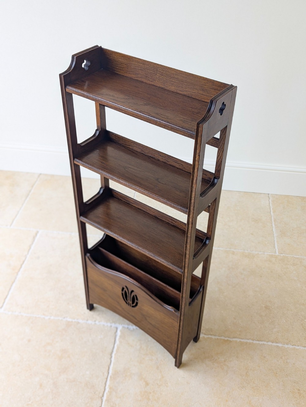 Antique Arts & Crafts Oak Bookcase c.1920 View III