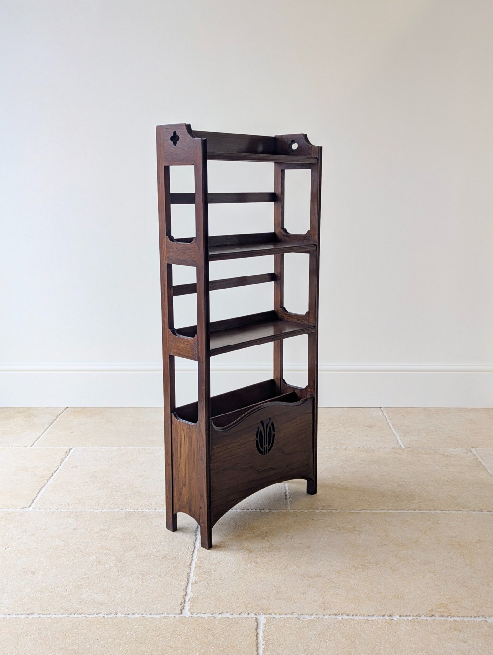Antique Arts & Crafts Oak Bookcase c.1920 View V