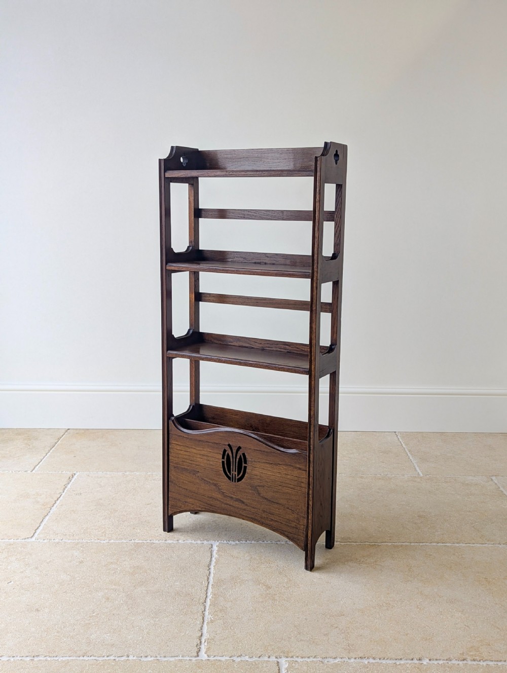 Antique Arts & Crafts Oak Bookcase c.1920 View VIII