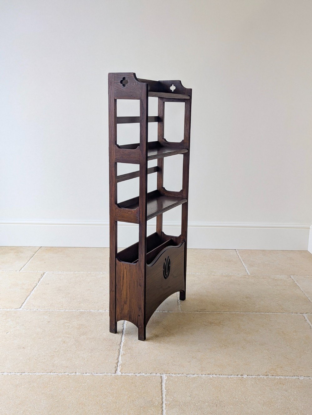 Antique Arts & Crafts Oak Bookcase c.1920 View X