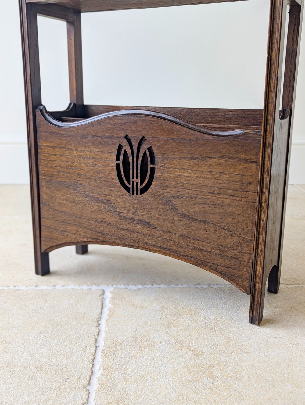 Antique Arts & Crafts Oak Bookcase c.1920 View XI