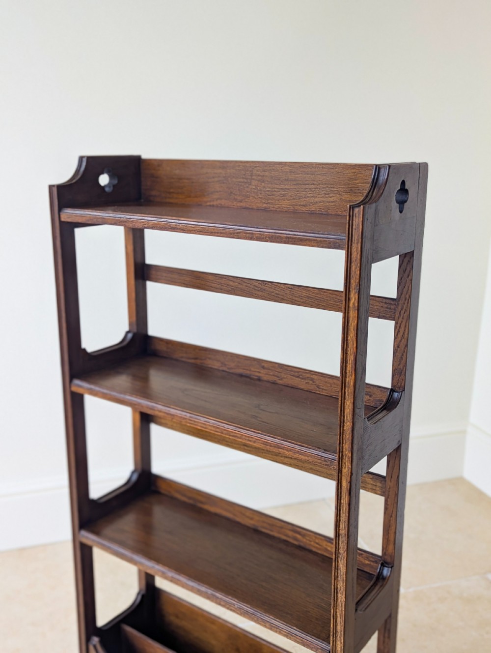 Antique Arts & Crafts Oak Bookcase c.1920 View XII