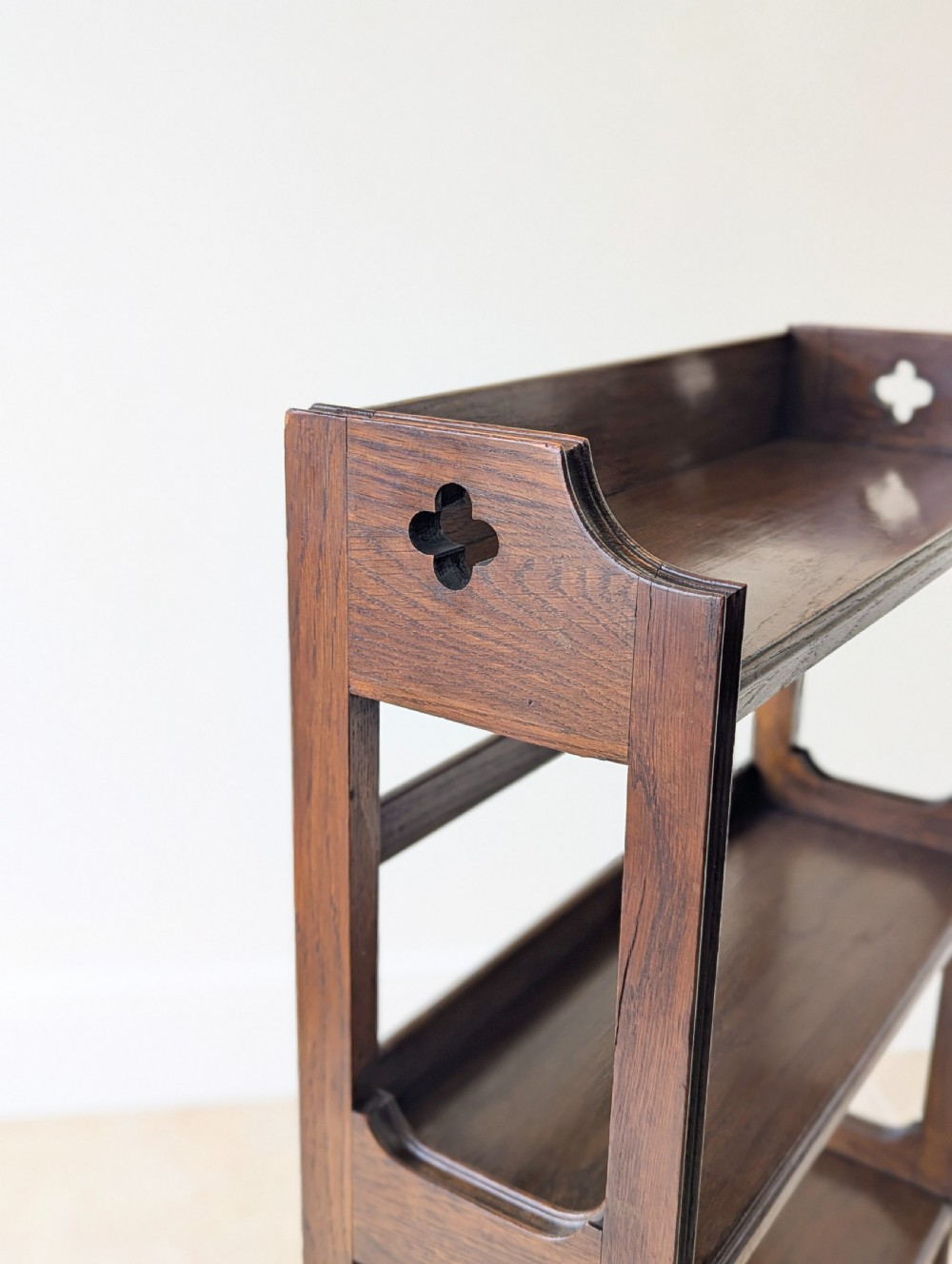 Antique Arts & Crafts Oak Bookcase c.1920 View XIV