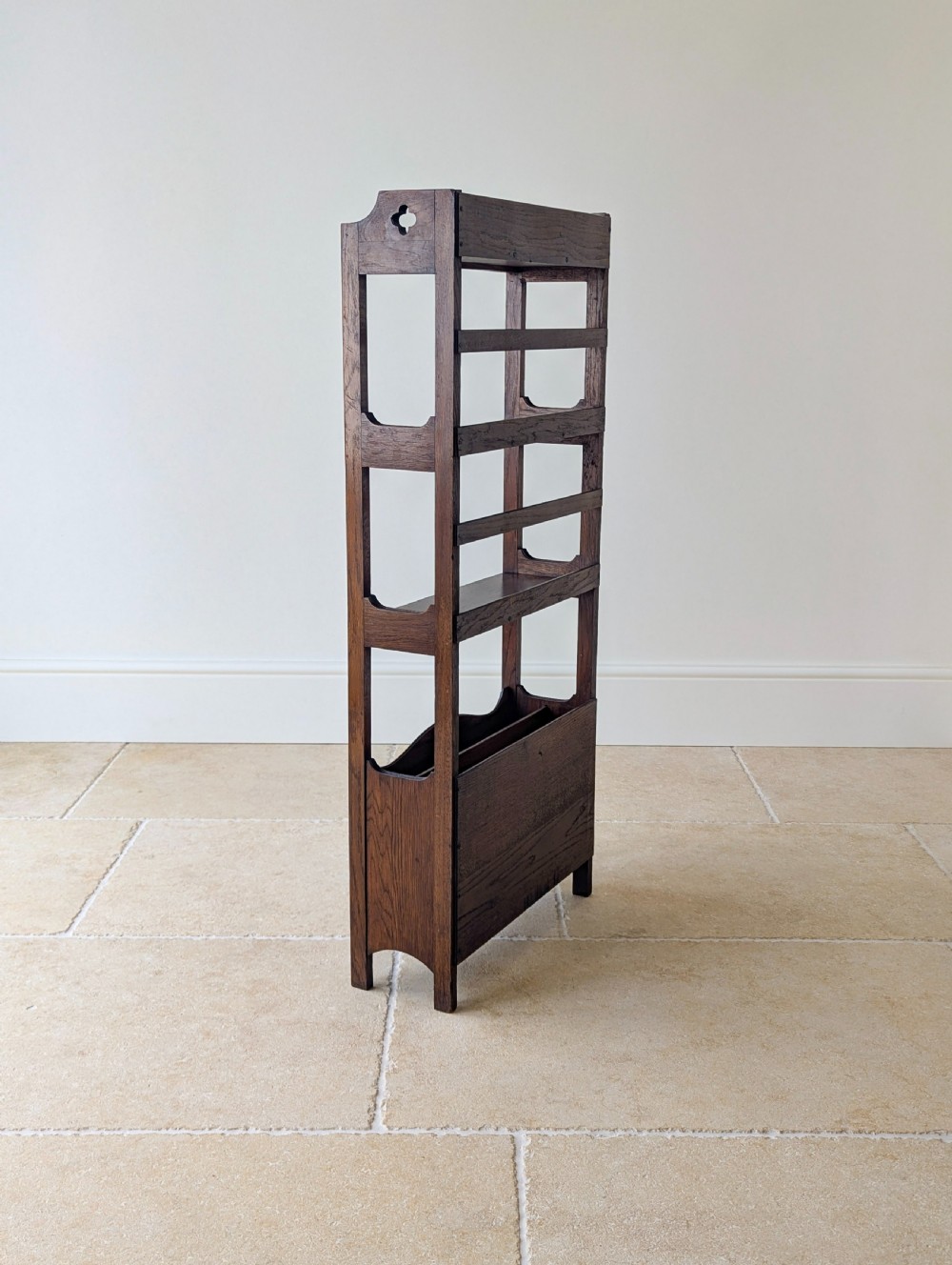 Antique Arts & Crafts Oak Bookcase c.1920 View XV
