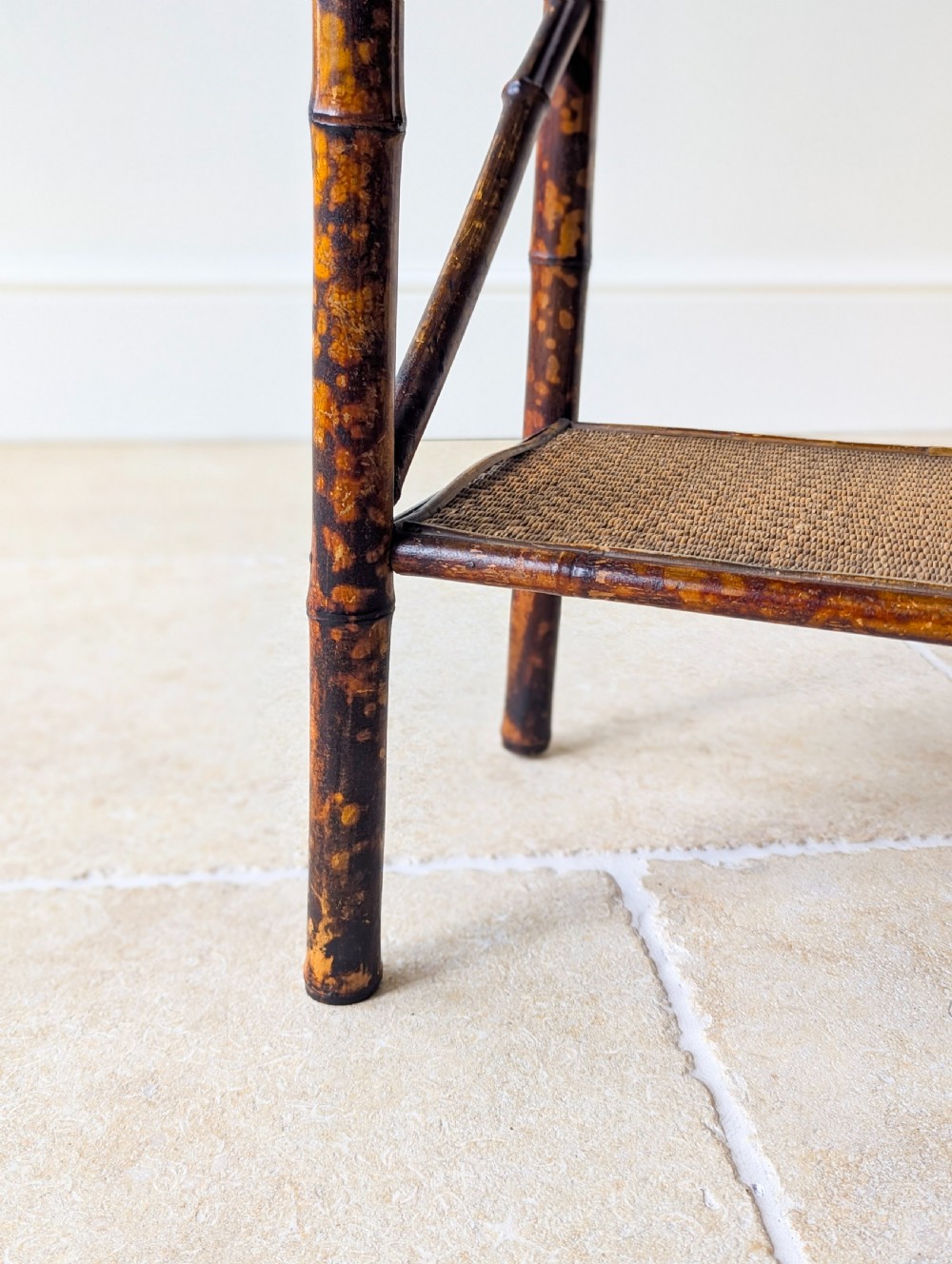 Antique Victorian Bamboo Three-Tier Occasional Table c.1890 View X