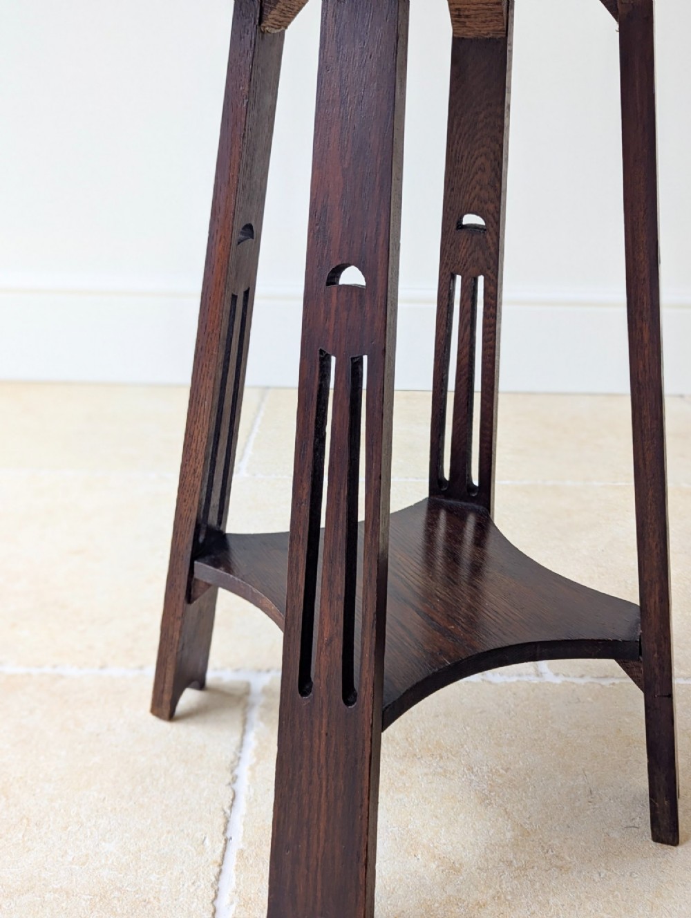 Antique Arts & Crafts Oak Occasional Table c.1900 View III