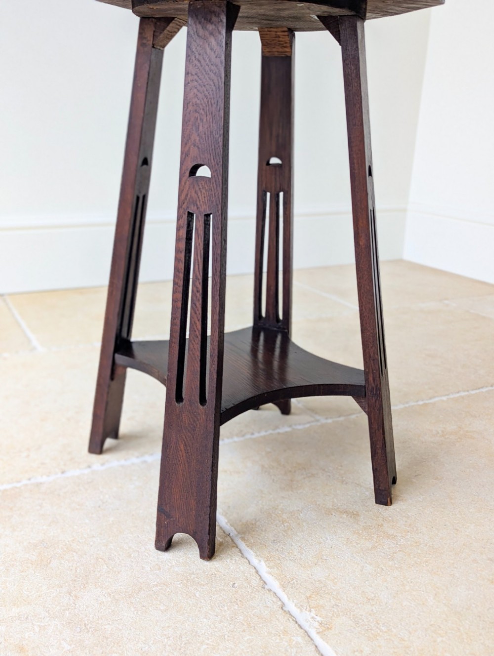 Antique Arts & Crafts Oak Occasional Table c.1900 View IX