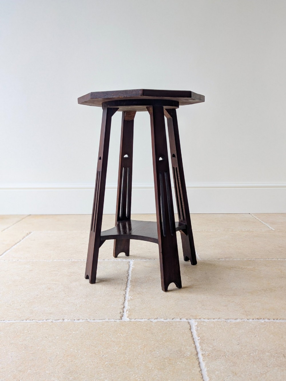 Antique Arts & Crafts Oak Occasional Table c.1900 View XI