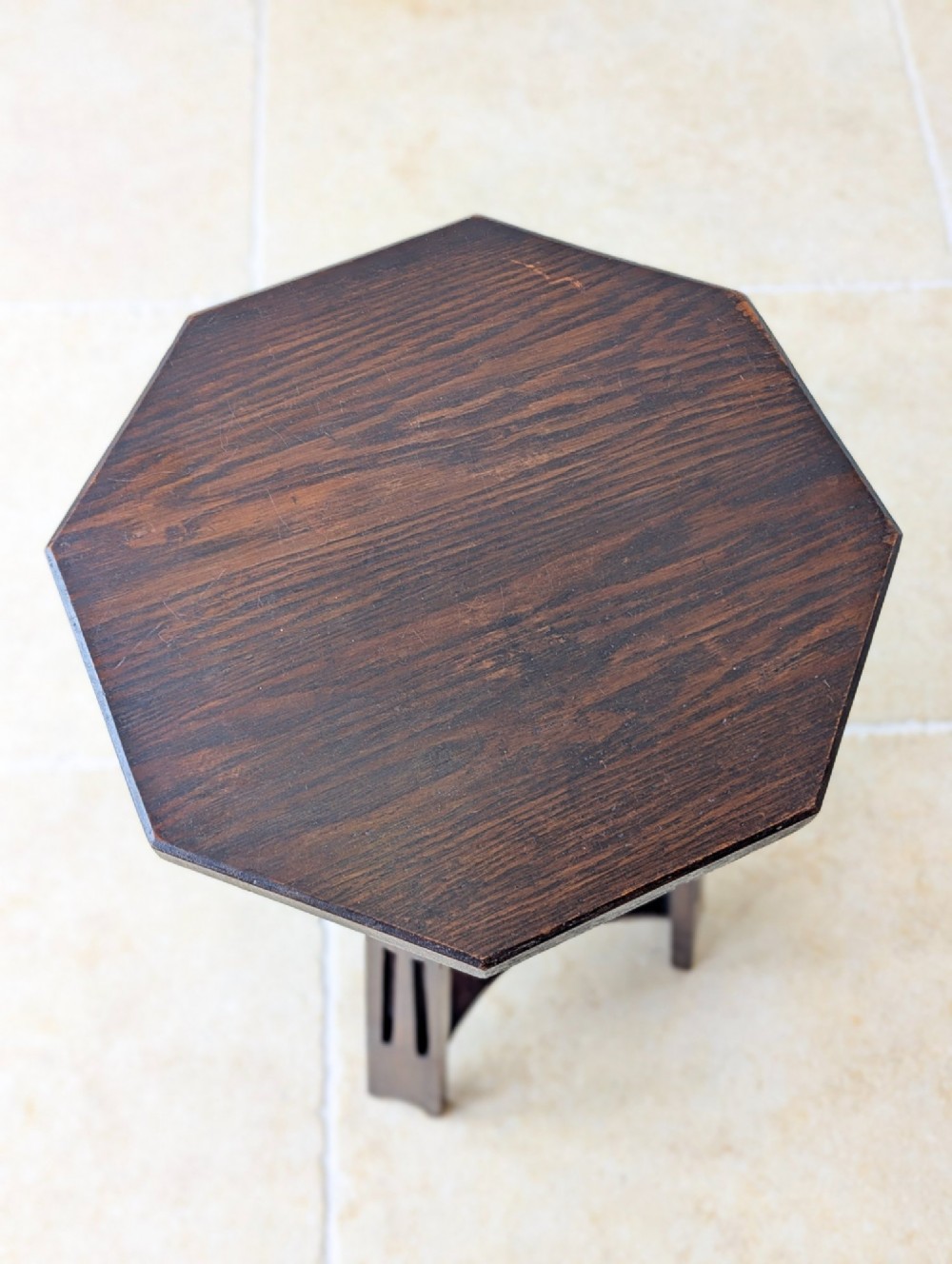 Antique Arts & Crafts Oak Occasional Table c.1900 View XIV