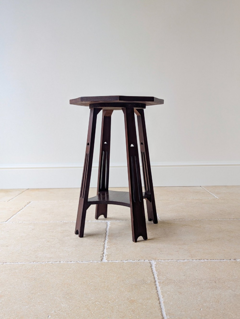 Antique Arts & Crafts Oak Occasional Table c.1900 View XV