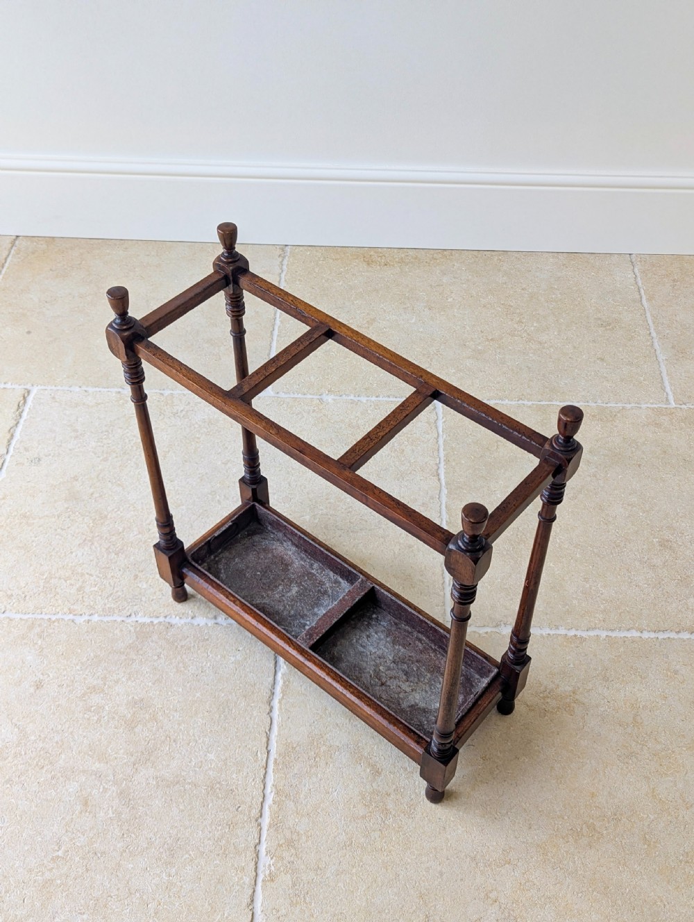 Antique Victorian Mahogany Stick Stand c.1890 View IV