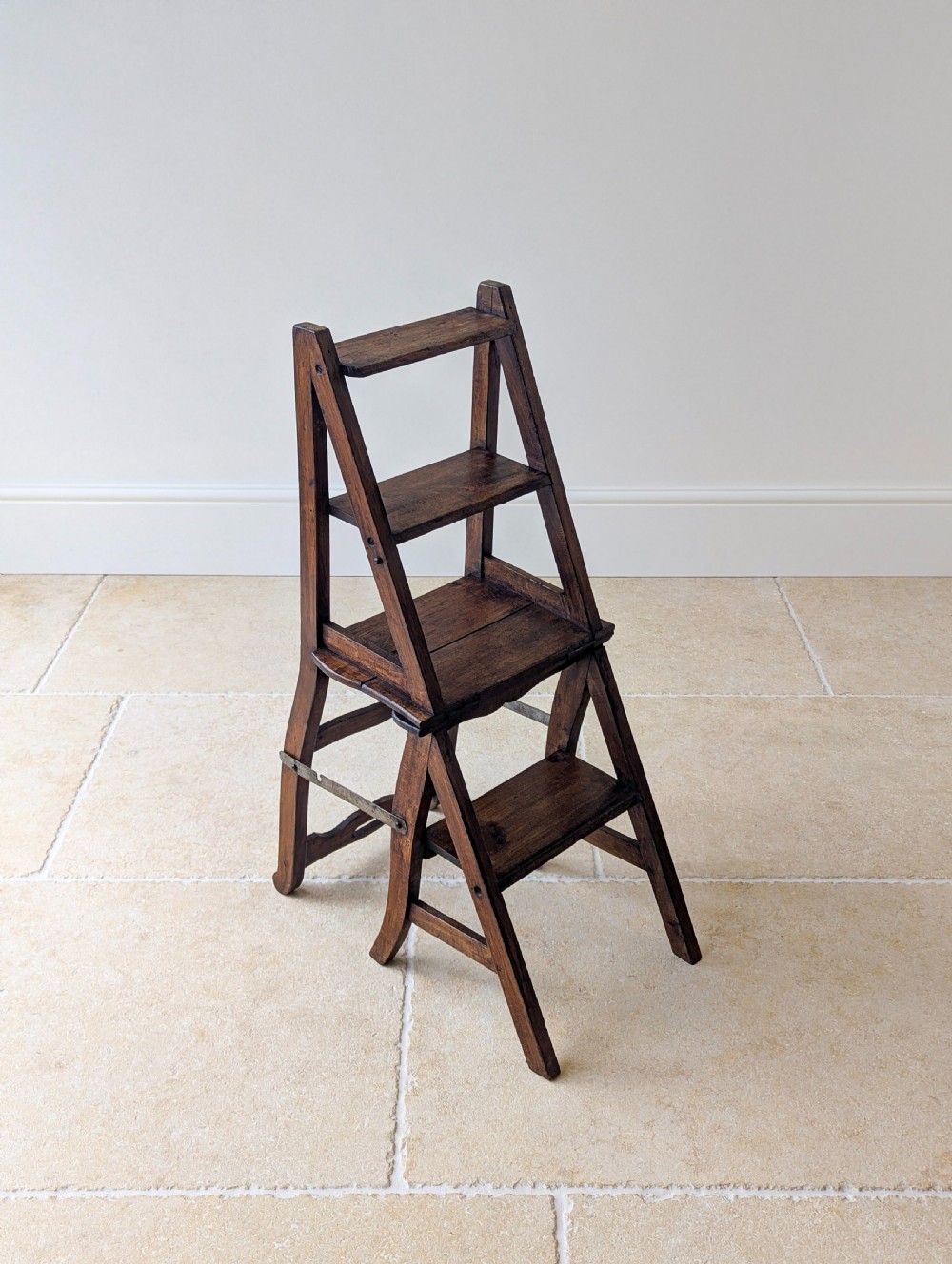 Antique Victorian Oak Metamorphic Library Chair / Steps c.1895 View XI