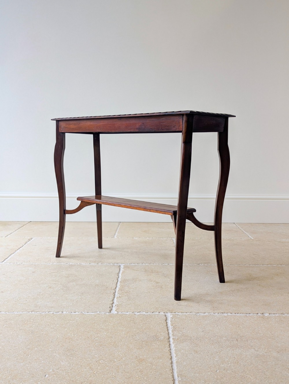 Antique Carved Oak Side Table c.1900 View XV