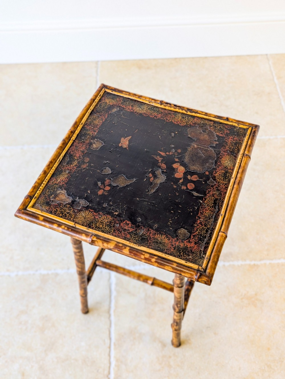 Antique Victorian Bamboo Occasional Table c.1890 View III