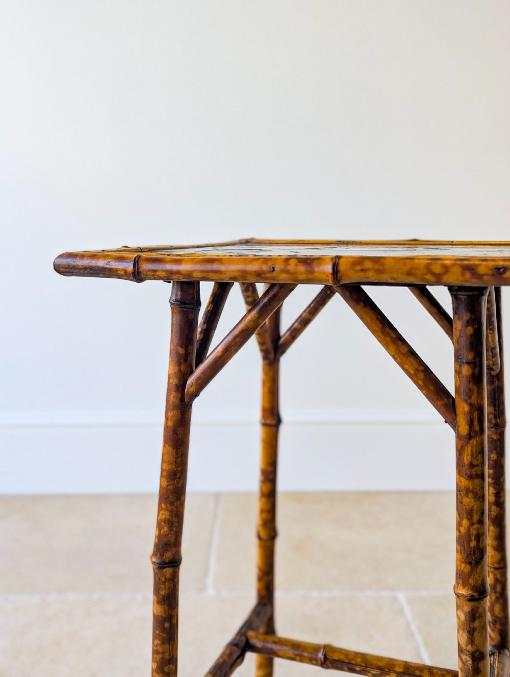 Antique Victorian Bamboo Occasional Table c.1890 View V