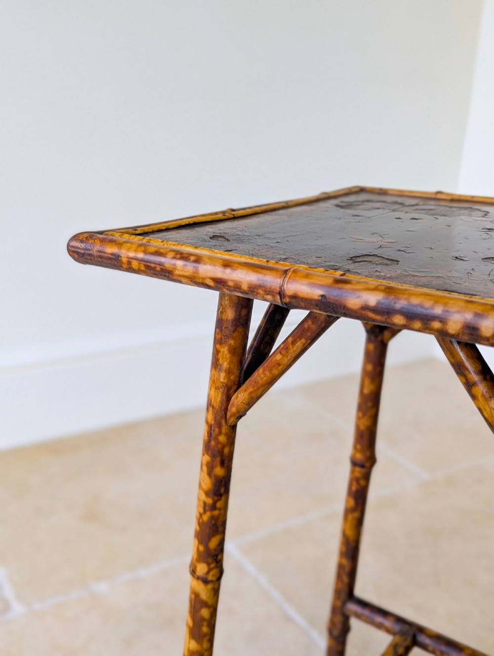 Antique Victorian Bamboo Occasional Table c.1890 View XIII