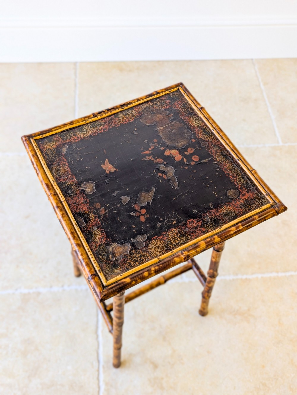 Antique Victorian Bamboo Occasional Table c.1890 View XV