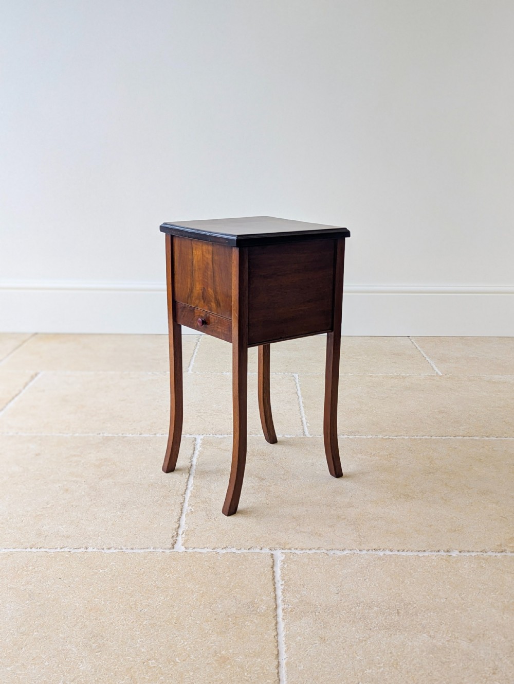 Antique Early 20th Century Walnut Sewing Table c.1920 View XI