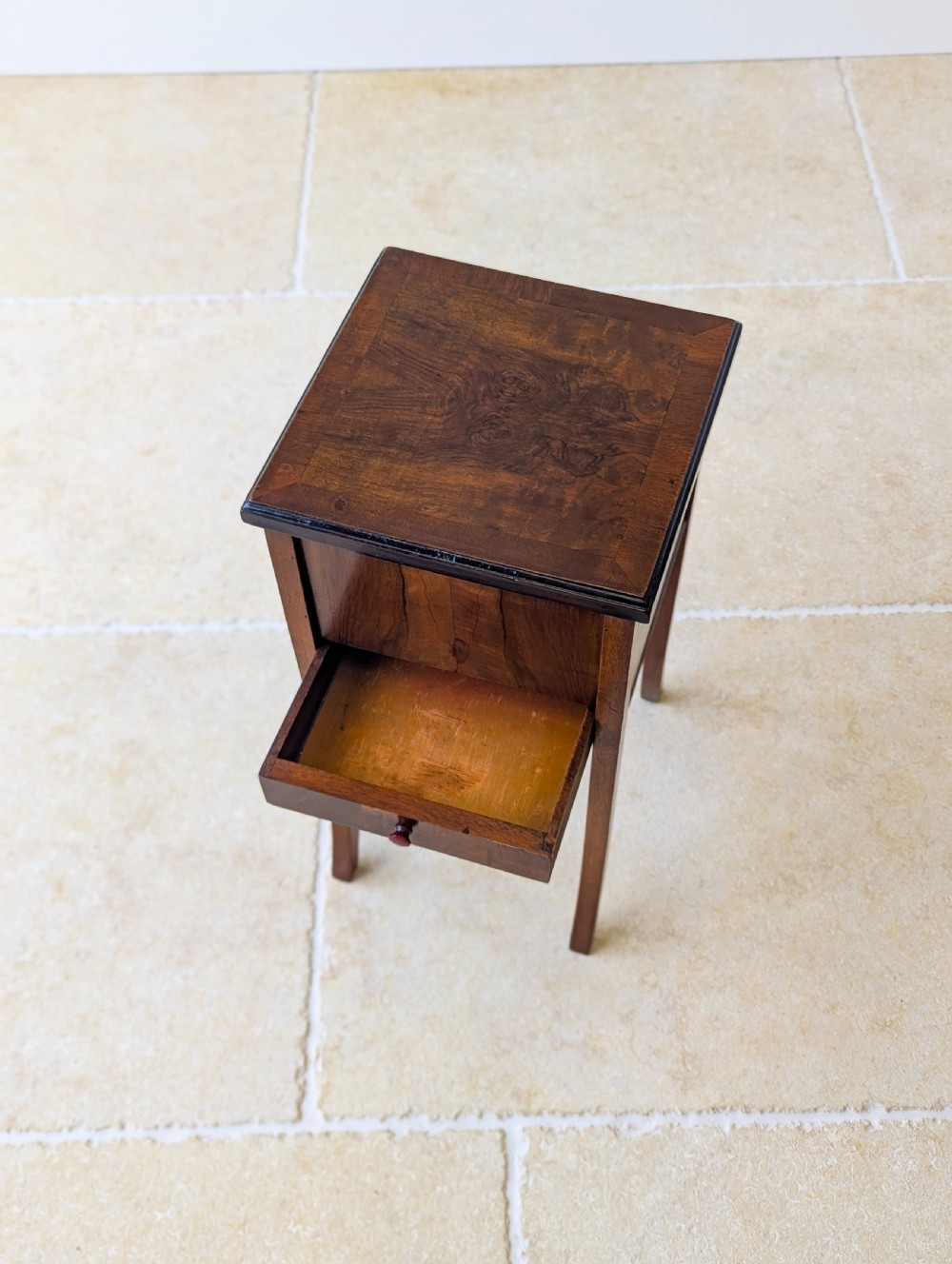 Antique Early 20th Century Walnut Sewing Table c.1920 View XII
