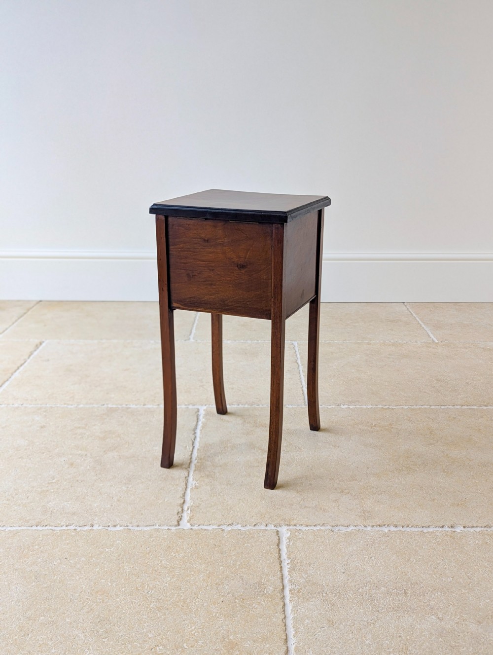 Antique Early 20th Century Walnut Sewing Table c.1920 View XV