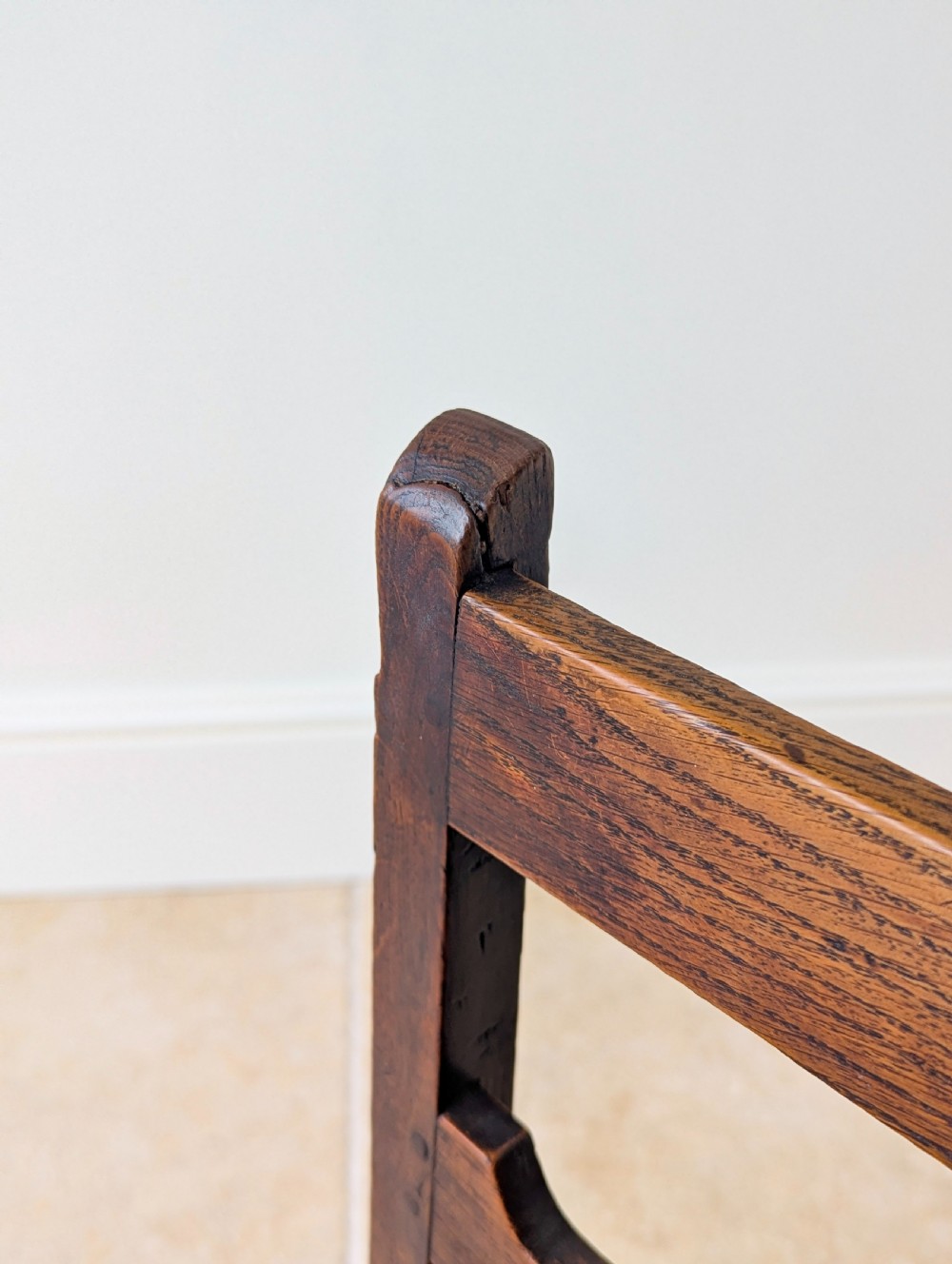 Pair of Antique Georgian Oak Country Side Chairs c.1800 View XII